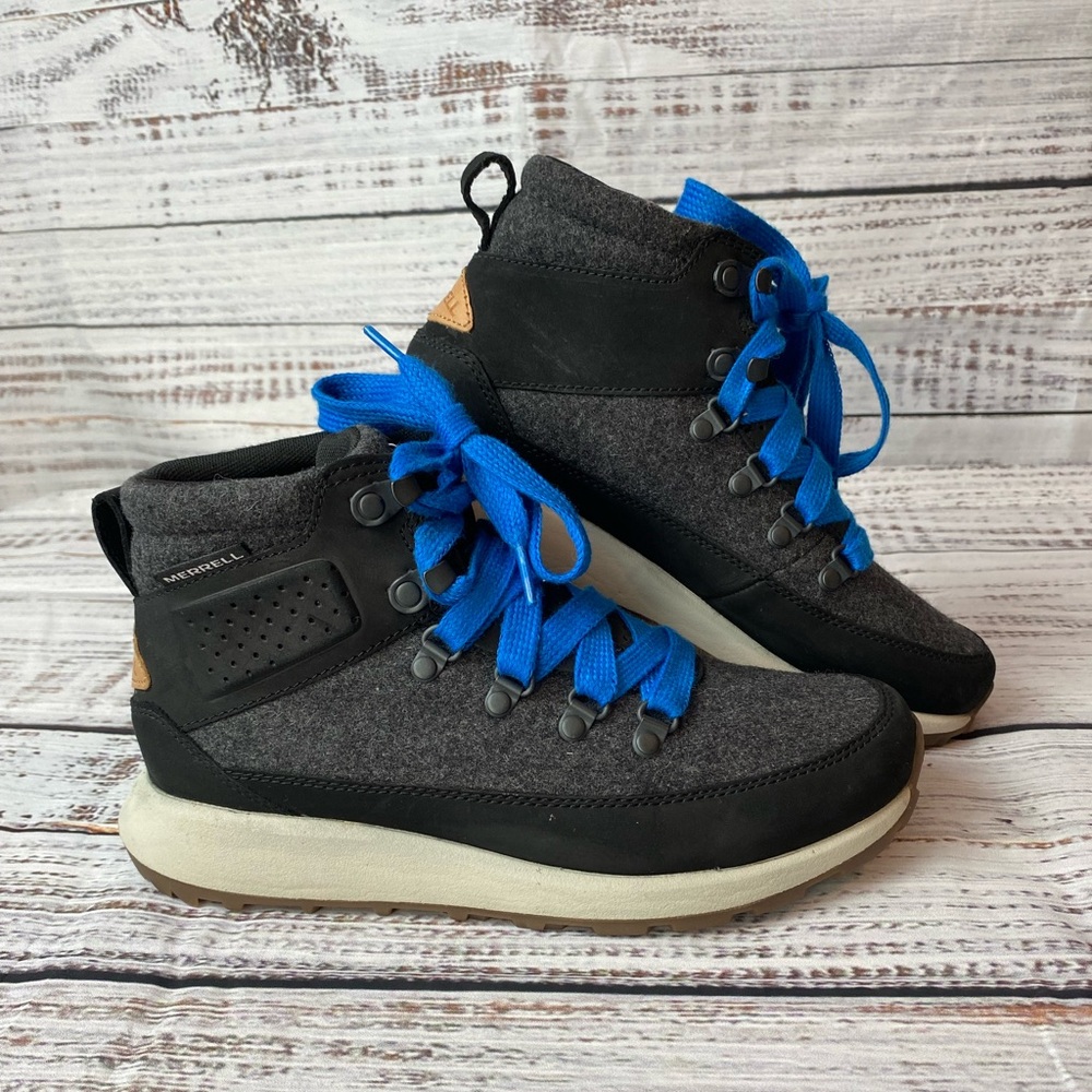 Merrell Ashford Classic Chukka Boots Women’s 6.5 Black Wool Suede Ankle